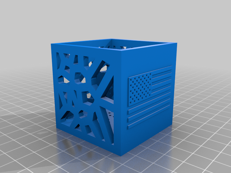 US Flag Square box 50x50x50mm