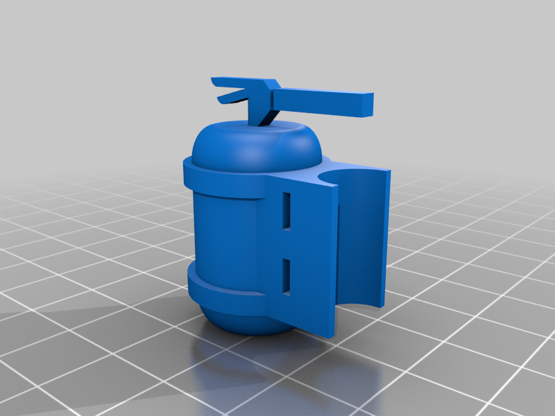 1/10 scale short fire extinguisher with tube mount bracket