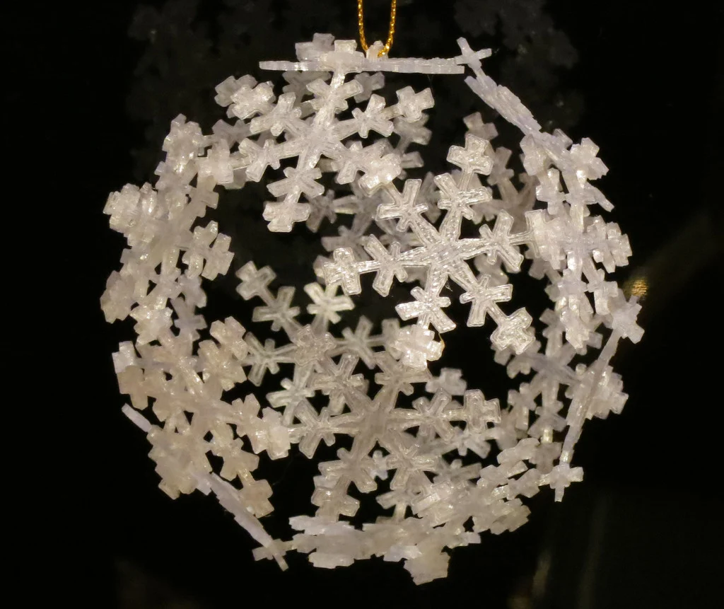 Snowflake Icosahedron Ornament