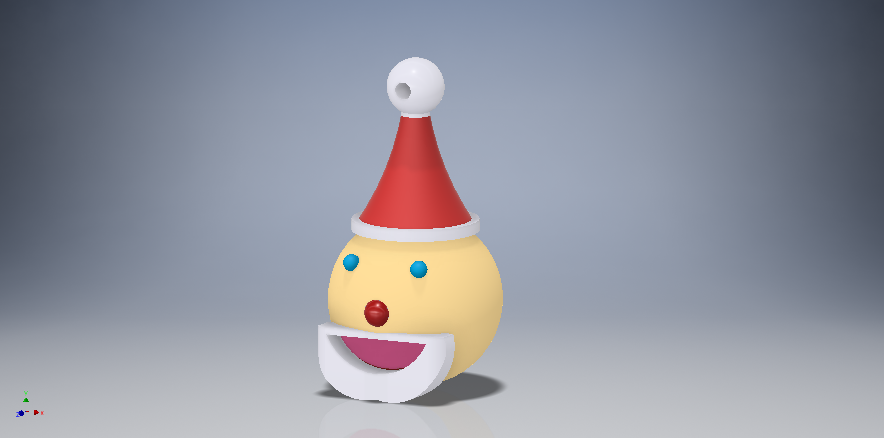 Santa Head Christmas Tree Ornament