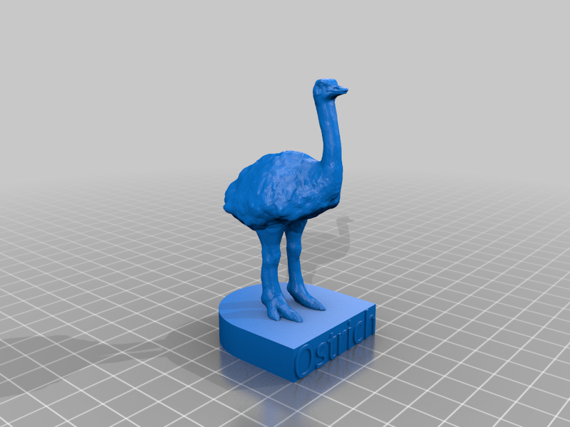 Ostrich with base