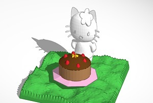 smaller hello kitty with cake