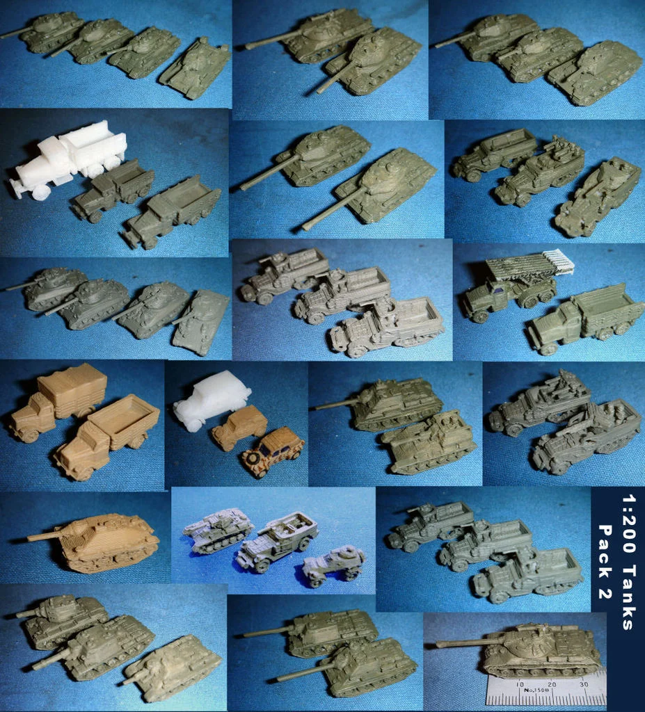 1:200 Tanks and Vehicles - Pack 2