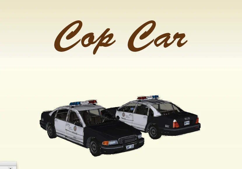 Cop Car for #WeLoveCars collection by Whatakuai