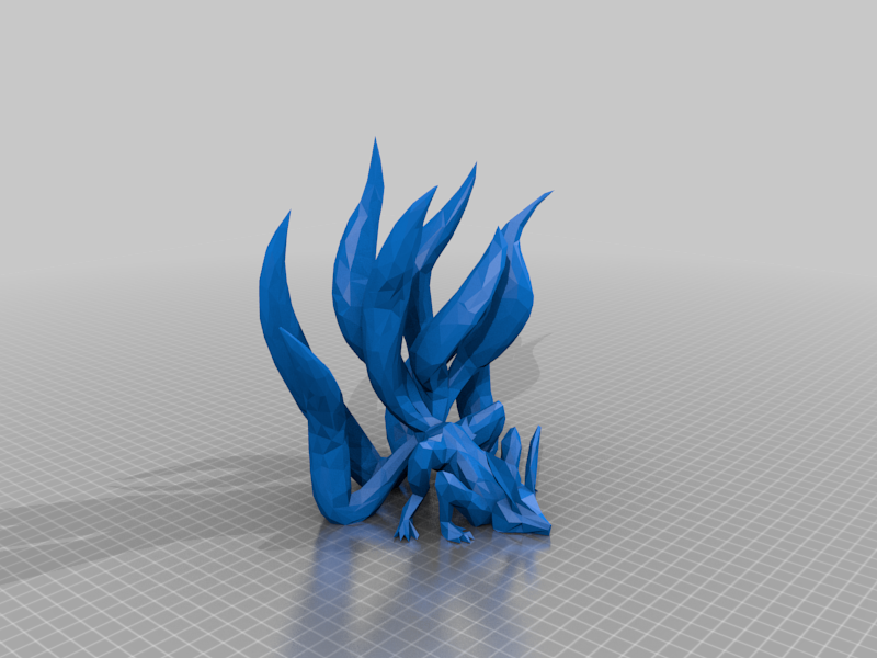 Low Poly 9 tailed Fox