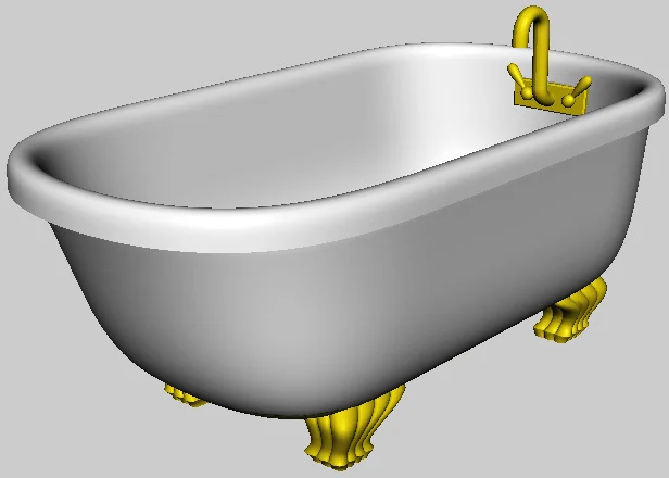 claw footed  tub.