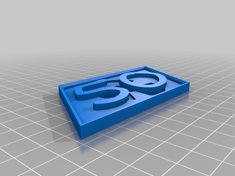 "Fifty" label with Nuclear hazard trefoil.
