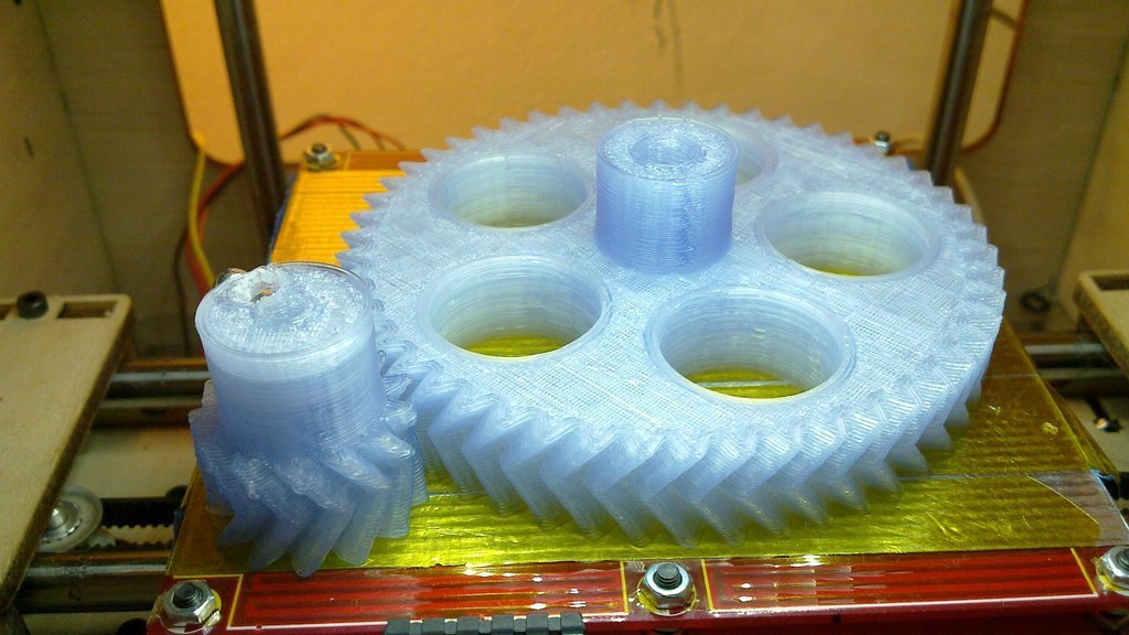 Parametric Herringbone Gear Set for Stepper Extruders