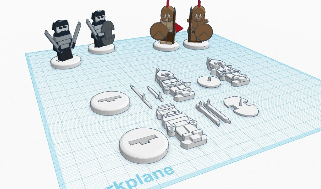 FlatMinis: Spartan Hoplites & Persian Immortals
