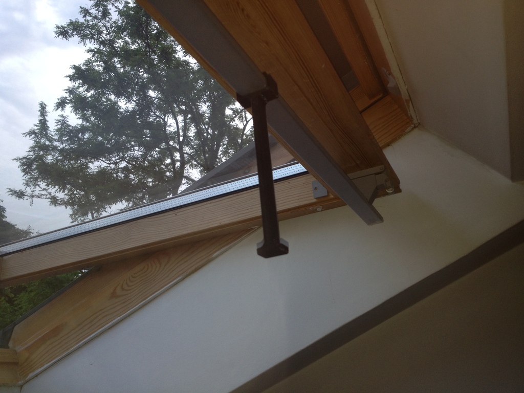 Velux attic window opening helper.