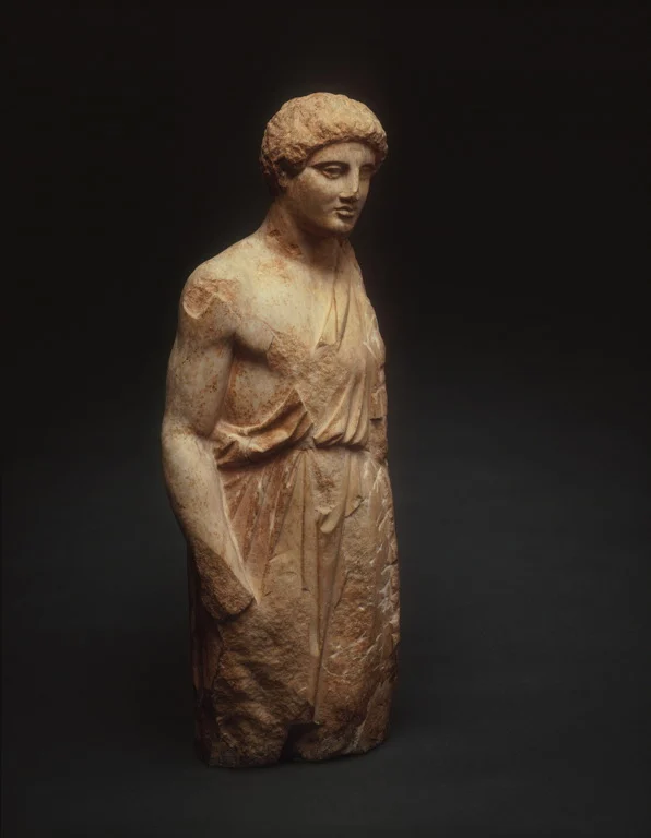 Figure of a Youth from a Funerary Stele (Grave Marker), c. 380 B.C.