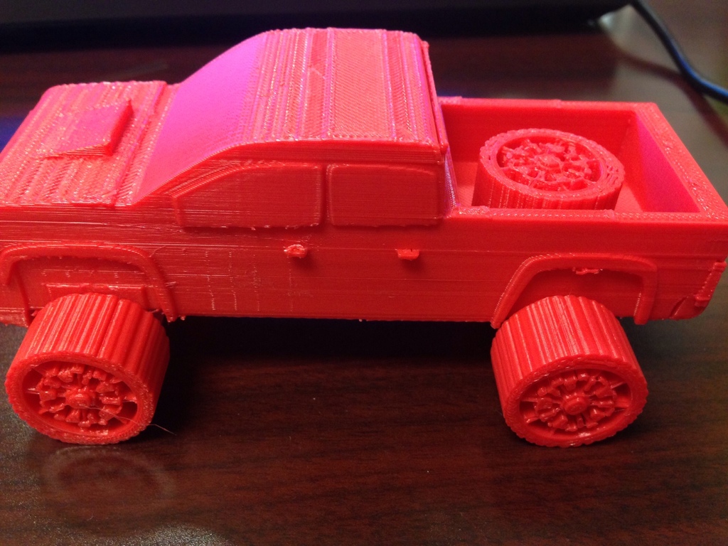 Truck with rollable wheels
