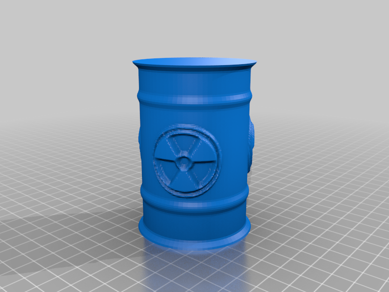 Radioactive waste barrel