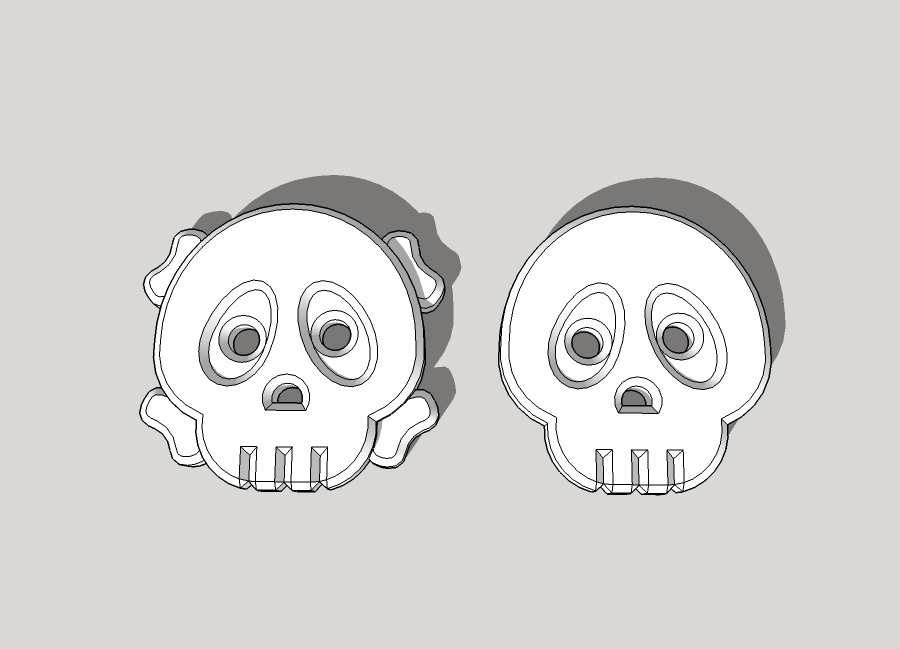 Cute Skull Shirt Buttons