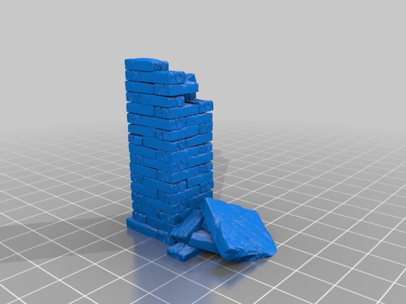 Stone wall pillar damaged