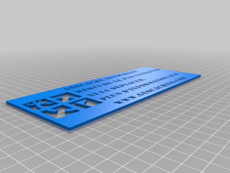 Customizable and parametric stencil geocaching / pochoir geocaching parametrique et personnalisable