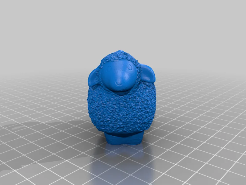 Wooly Sheep Charm with Tail Loop