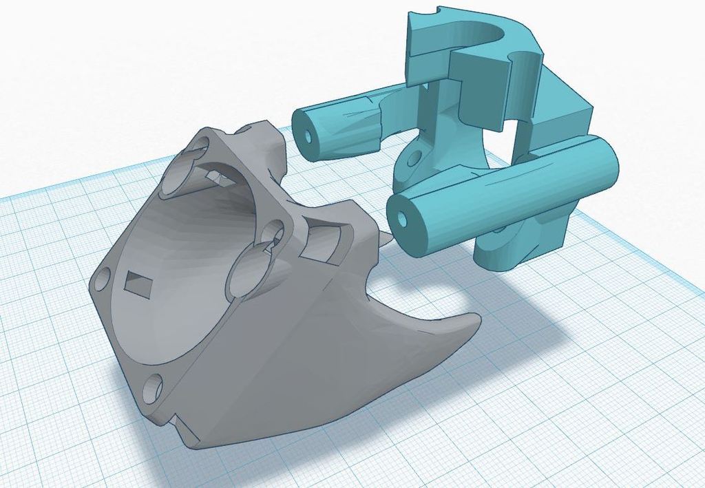K8200 E3D V5 Mount and nozzle fan