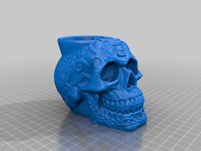 Celtic Skull Flower pot