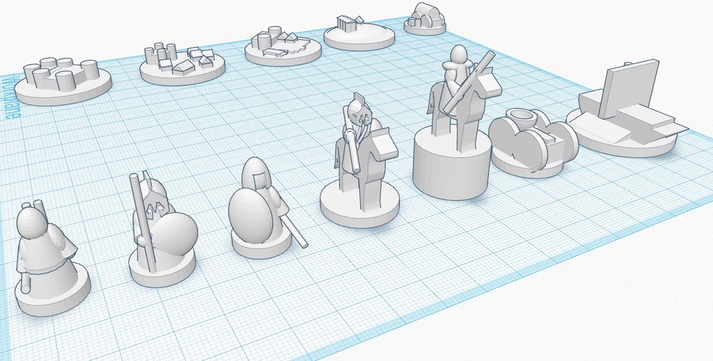 Ancients Boardgame Tokens / Soldier Pawns