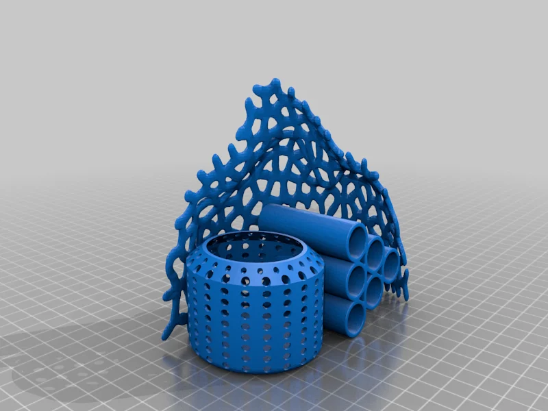 Aquarium planter with fry shelter
