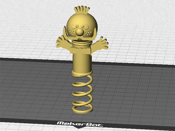 Zebedee -  From The Magic Roundabout (Wobbles on the spring and arms that go up and down)