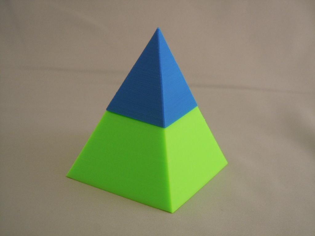 Pyramid shaped storage box