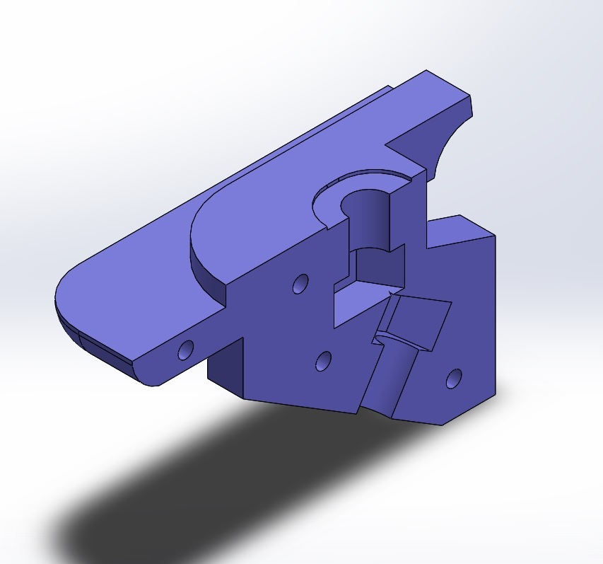 grip adaptor for Well MB-06 Spring Sniper Rifle (Softair) to mount standard M4 grips (left)