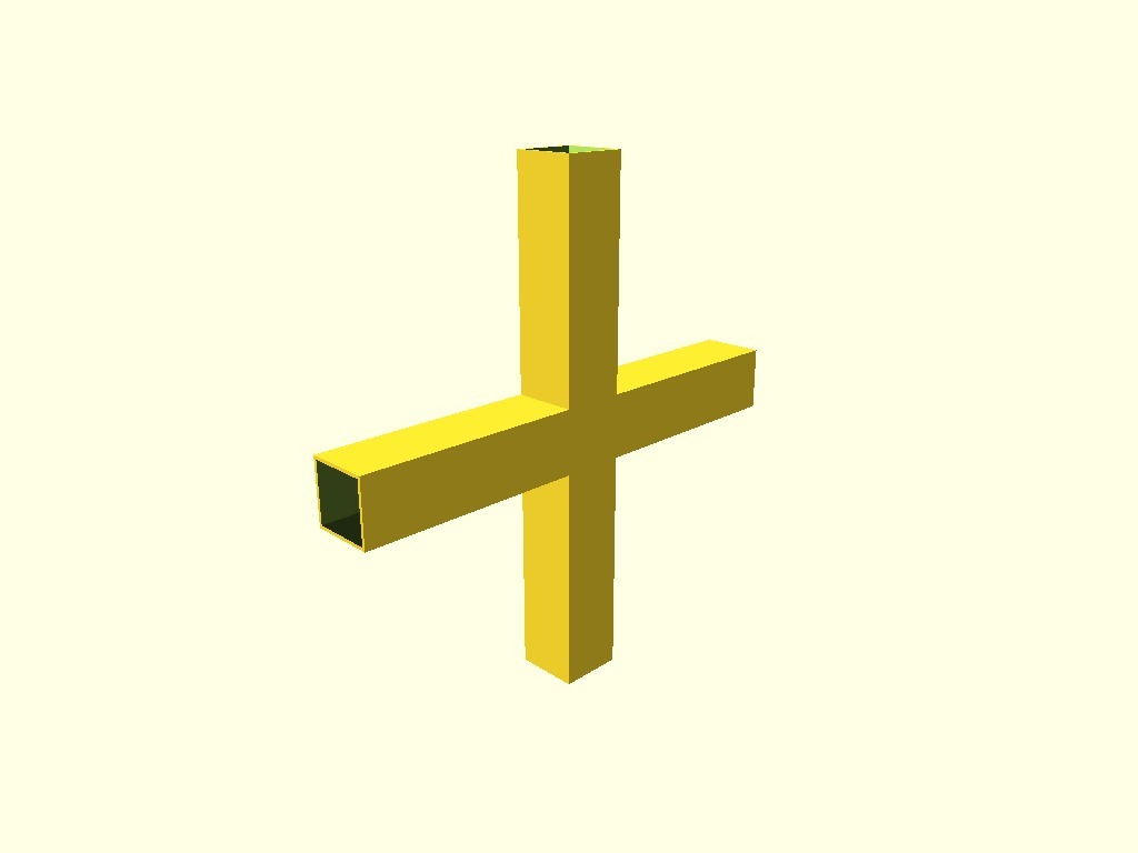 Square Tubes - OpenSCAD Script