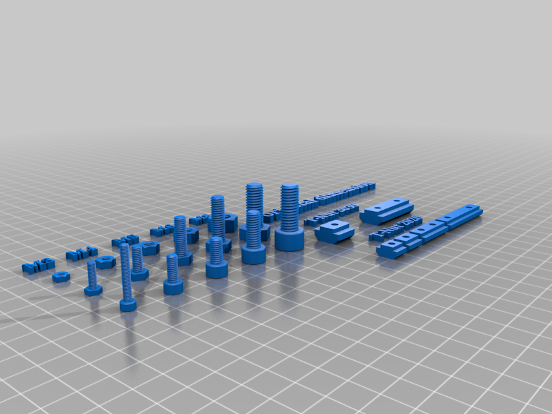 Metric nuts and screws