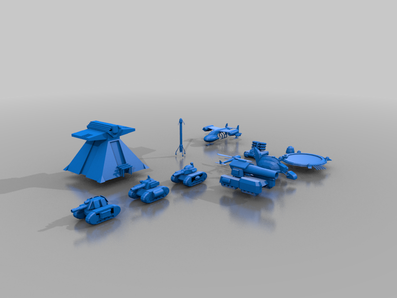 low poly Dune 2000 models