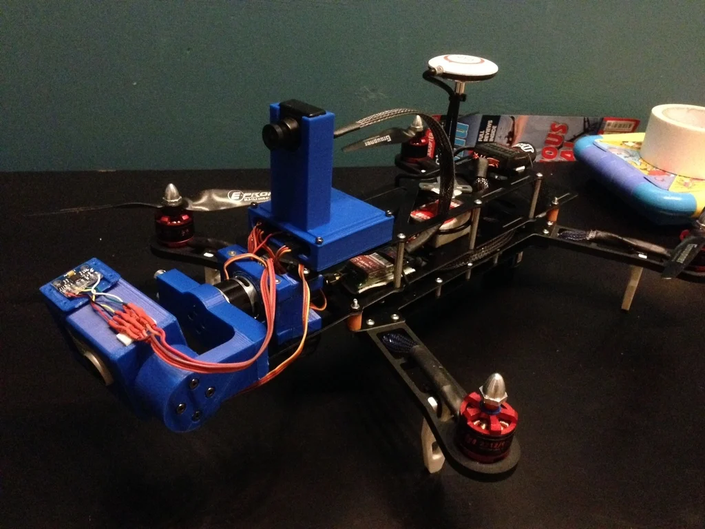 martinez brushless gimbal board protector with fpv cam lid