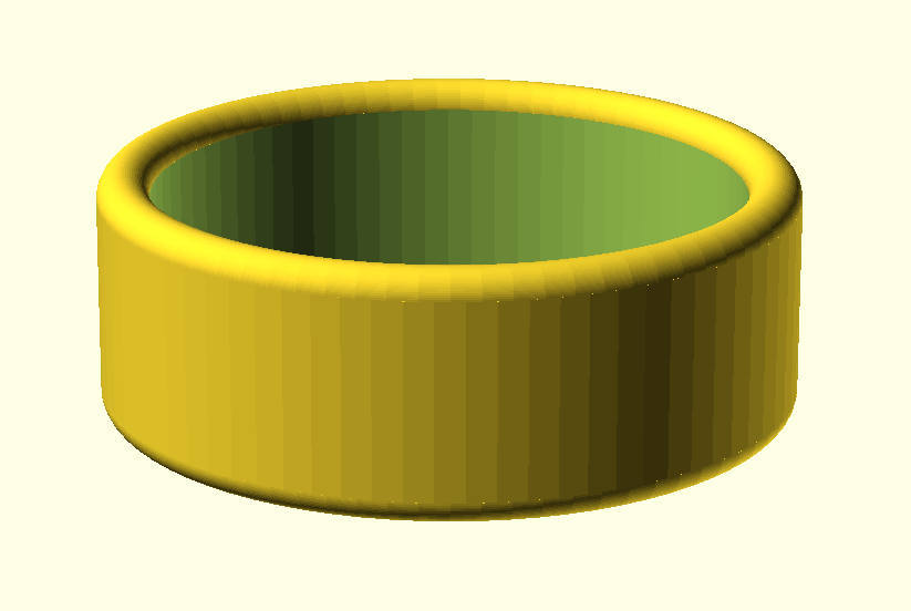 Customizable Ring with ROUND EDGE