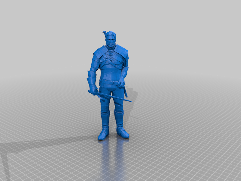 Geralt of Rivia / Witcher 3 / 3d stl model (h210mm)