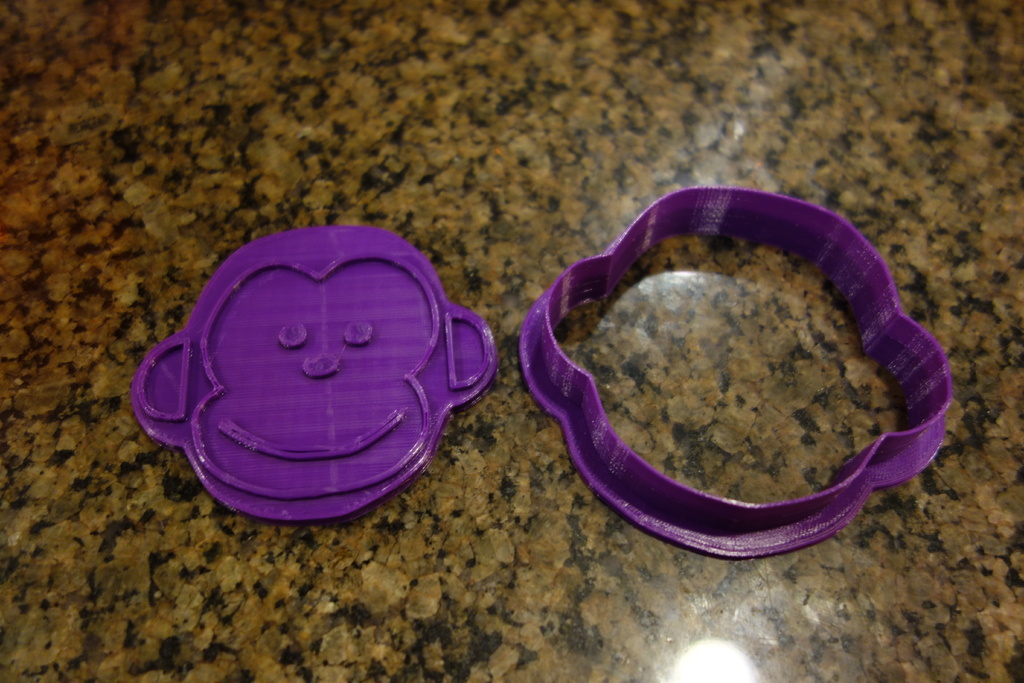 Monkey cookie cutter and stamp