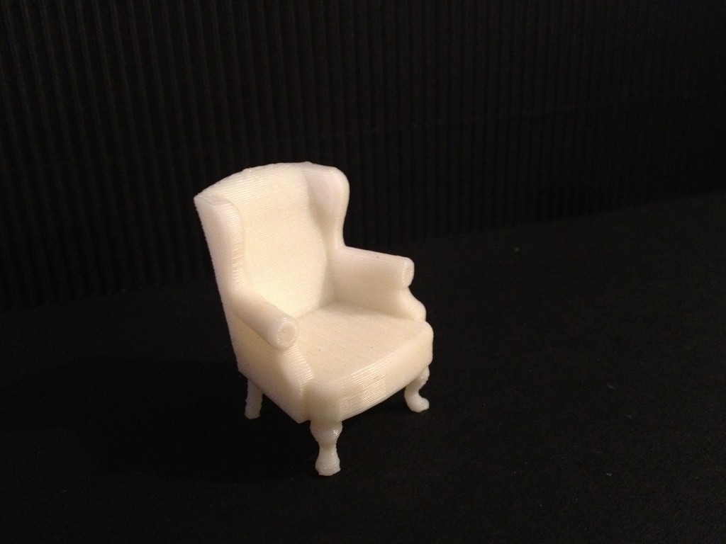 Miniature Queen Anne Wingback Chair