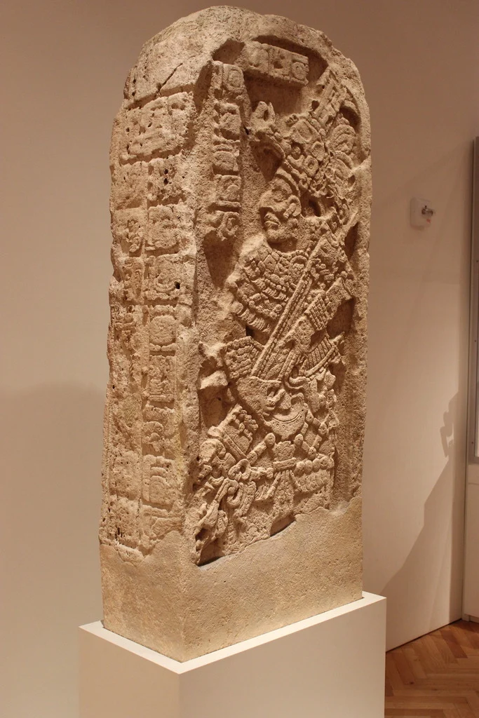 Stela from Late Classic Maya, at the Art Institute of Chicago