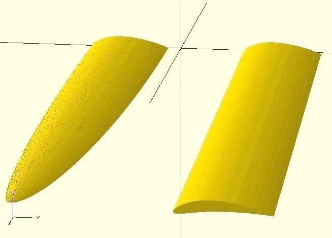 Fully parametric NACA 4 digit Airfoil/Wing profile