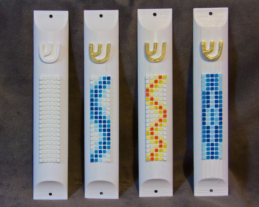 Mezuzah Case with Squares