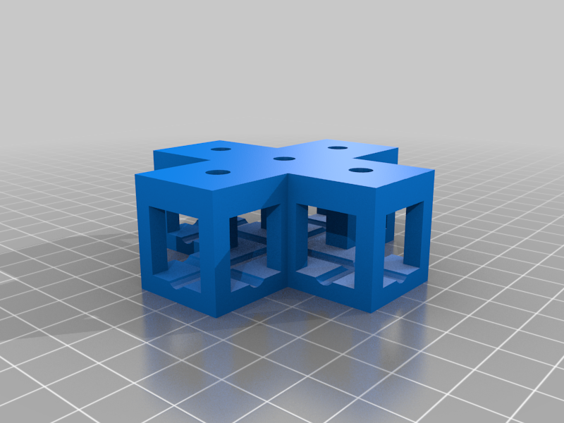 15x15 mm cross connector - system for square round profil slim version