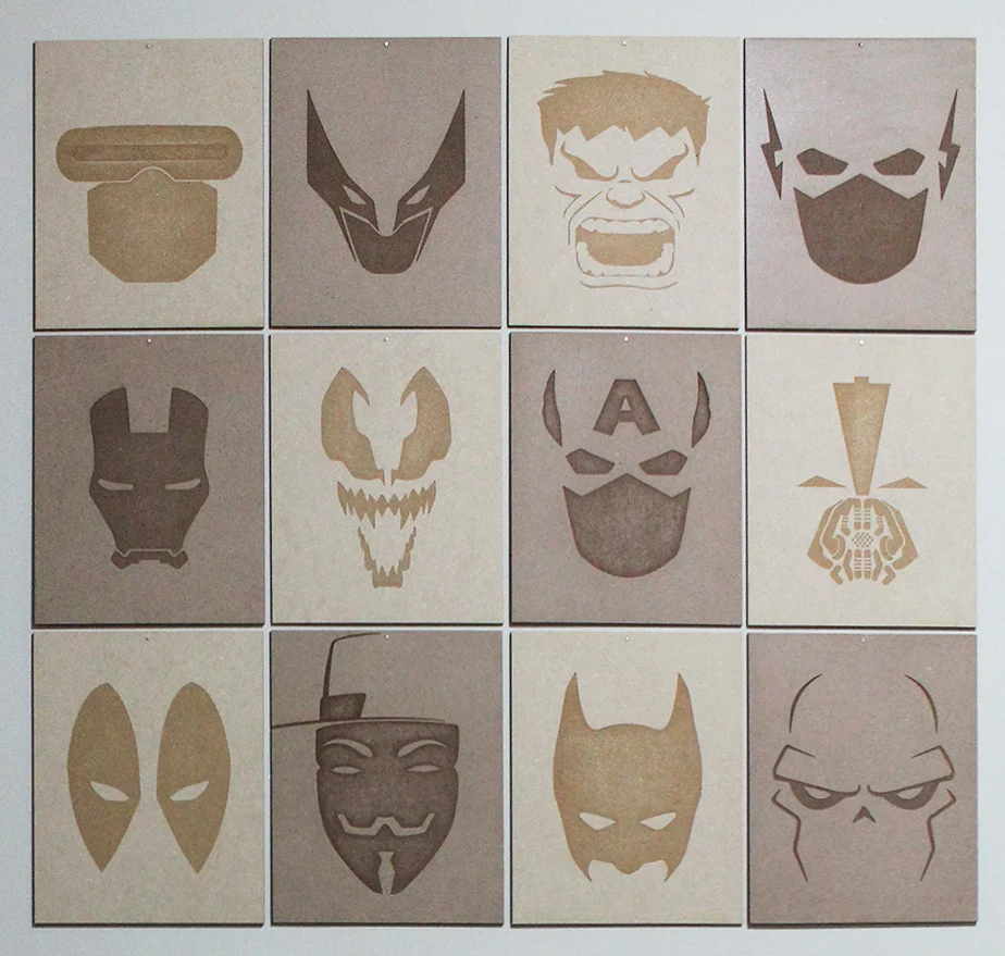 Minimalist Superhero MDF Posters