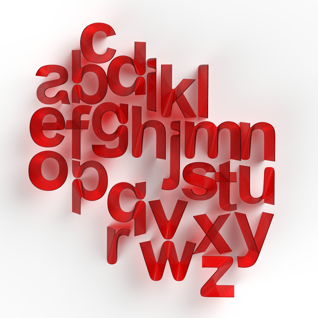 Next Level Sheet: 3d Printable Typeface
