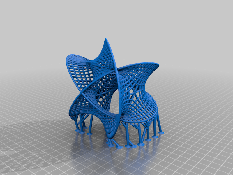 Calabi  mobeus with pillars use 8mm brim / PLA raft