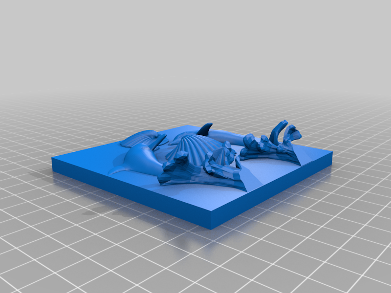 dolphin seashell decorative tile