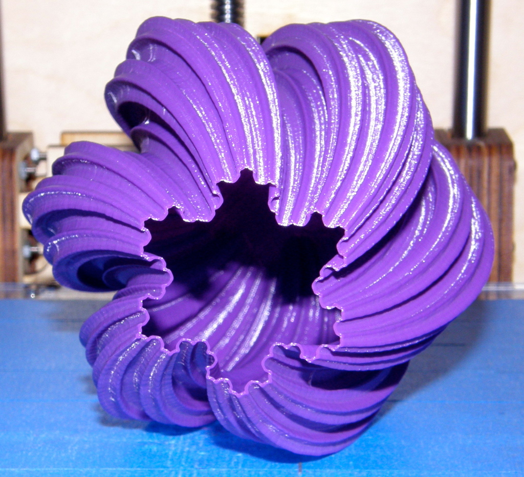 Large Twisted Koch Snowflake Vase