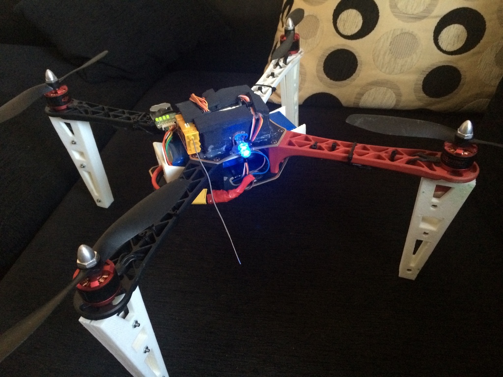 dji f450 quadcopter battery holder for inside led gopro and legs