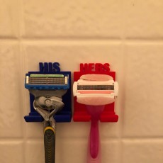 His and Hers Razor Holder
