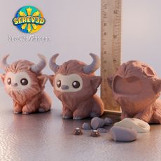 Baby Bantha Bull - Keychain & Figurine - No Supports 3D Print STL/3MF