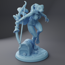 Skivvara, Tabaxi Rogue | Includes Variants ( Female Tabaxi Rogue with Dagger / Katari Assassin / Feline Fighter / Beastfolk Ranger )