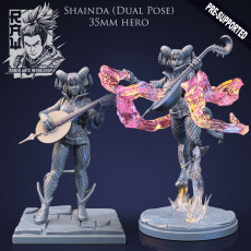 Shainda The Bard - Idle and Action Pose